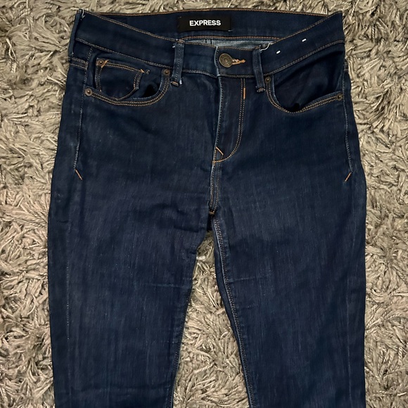 Express Mid Rise Stretch Jean Legging - Picture 2 of 7